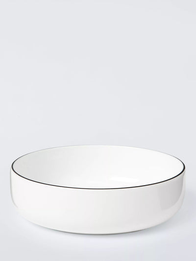 John Lewis John Lewis Oslo Black Rim Bone China Cereal Bowl, 15cm- Buy online at McGrocer