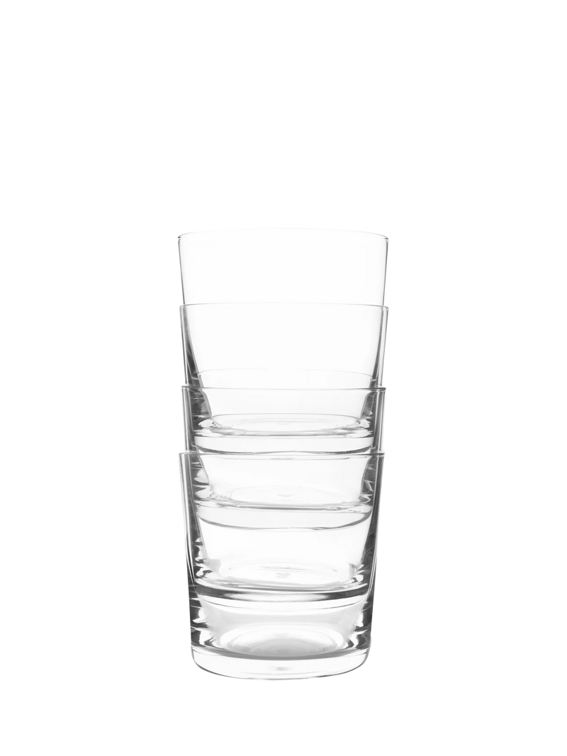 Jamie Oliver clear glass tumblers set of 4 320ml (British brand)