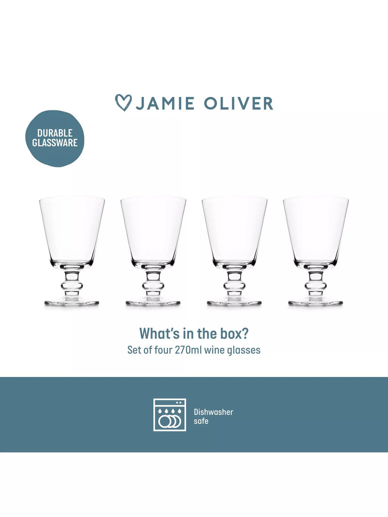 Jamie Oliver short-stemmed wine glasses set of 4 270ml, UK version