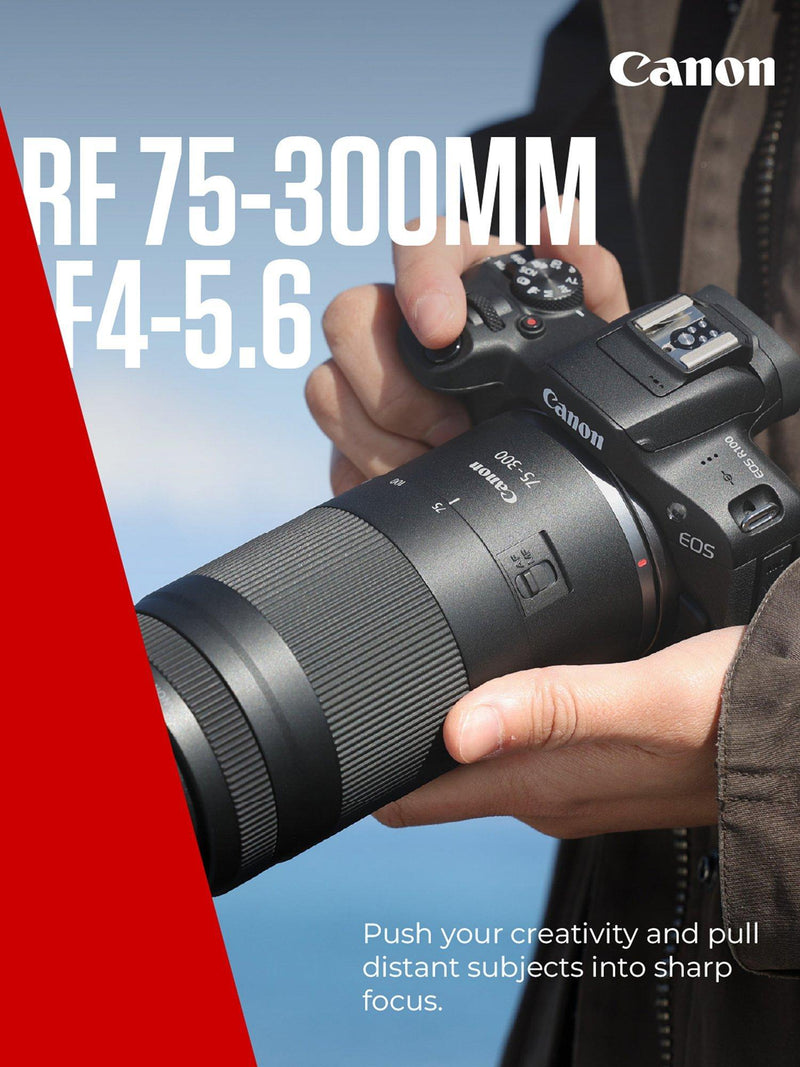 Canon telephoto zoom lens F4-5.6 75-300mm (British brand)