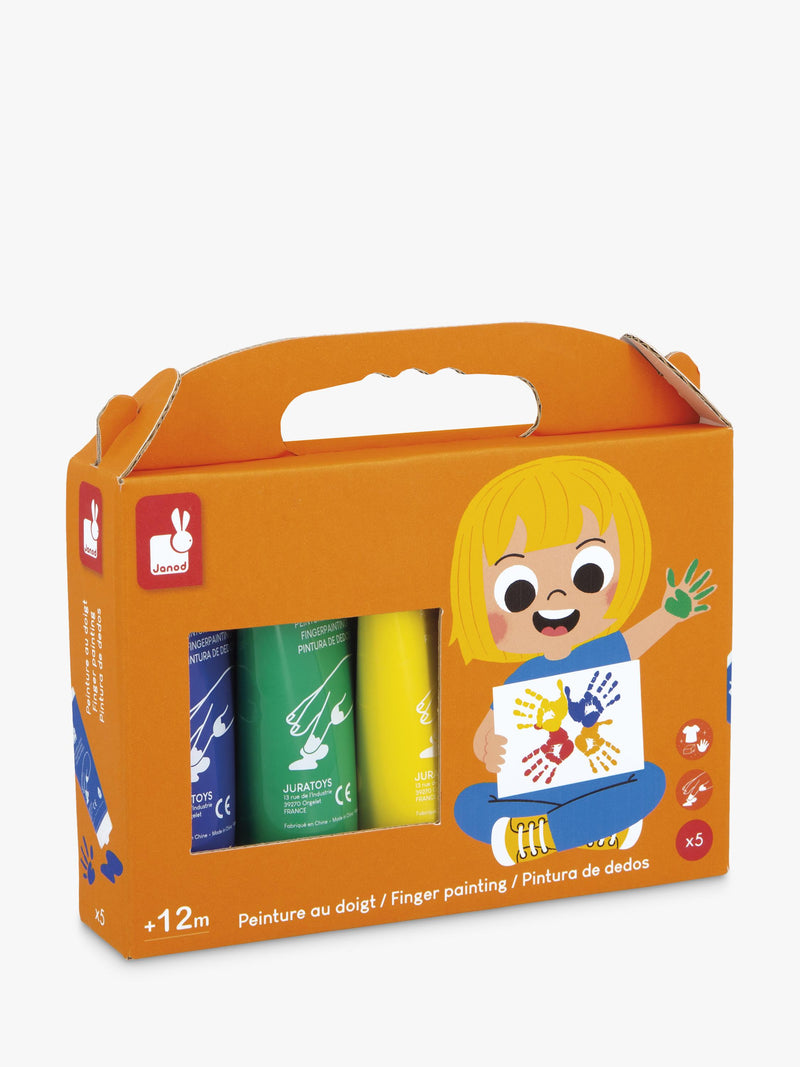 Children's Finger Paint Set of 5 Tubes 75ml Each