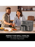 Ninja DZ300UK dual zone air fryer 7.6L grey (British brand)