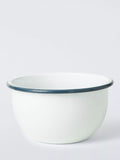 John Lewis enamel mixing bowl white/blue 16cm, imported from the UK