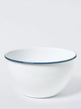 John Lewis John Lewis Enamel Mixing Bowl, 24cm, White/Blue- Buy online at McGrocer