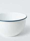 John Lewis enamel mixing bowl white blue 24cm, imported from the UK