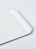 John Lewis enamel baking tray 38cm white blue (British brand)