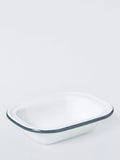 John Lewis enamel pie dish 18cm white blue, UK version