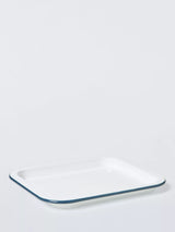 John Lewis John Lewis Enamel Baking Tray White/Blue 28cm- Buy online at McGrocer