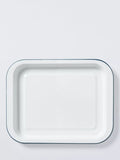 John Lewis enamel baking tray 28cm white blue - British product