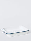 John Lewis enamel roaster 35cm white blue (British brand)