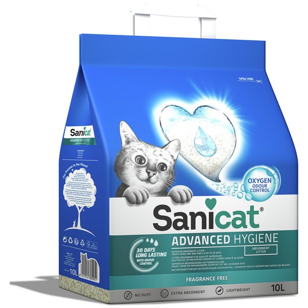 Sanicat fragrance free cat litter 10L (British brand)