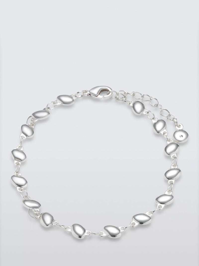 John Lewis dainty nugget adjustable silver bracelet - British product