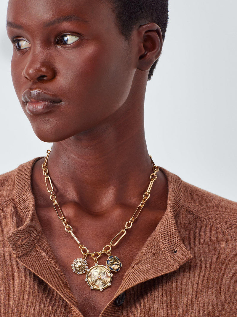 John Lewis charm necklace gold 42cm, UK version