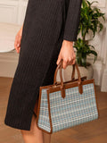 Alie Street Ashbourne handbag check pattern, UK version