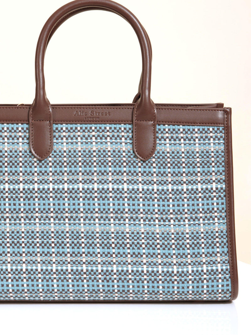 Alie Street Ashbourne handbag check pattern, UK version