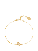 John Lewis Estella Bartlett Double Link Flower Bracelet Gold 18cm- Buy online at McGrocer