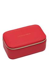 John Lewis Estella Bartlett Zipped Mini Jewellery Box Red- Buy online at McGrocer