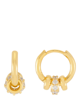 John Lewis Estella Bartlett Triple Disc Cubic Zirconia Hoop Earrings- Buy online at McGrocer