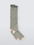 John Lewis Geometric Wool Silk Blend Knee High Socks