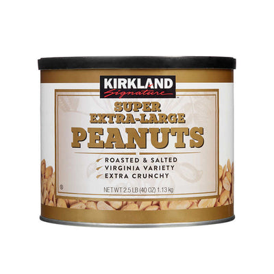 Costco UK Kirkland Signature Super Extra-Large Roasted & Salted Peanuts 1.13kg- Buy online at McGrocer
