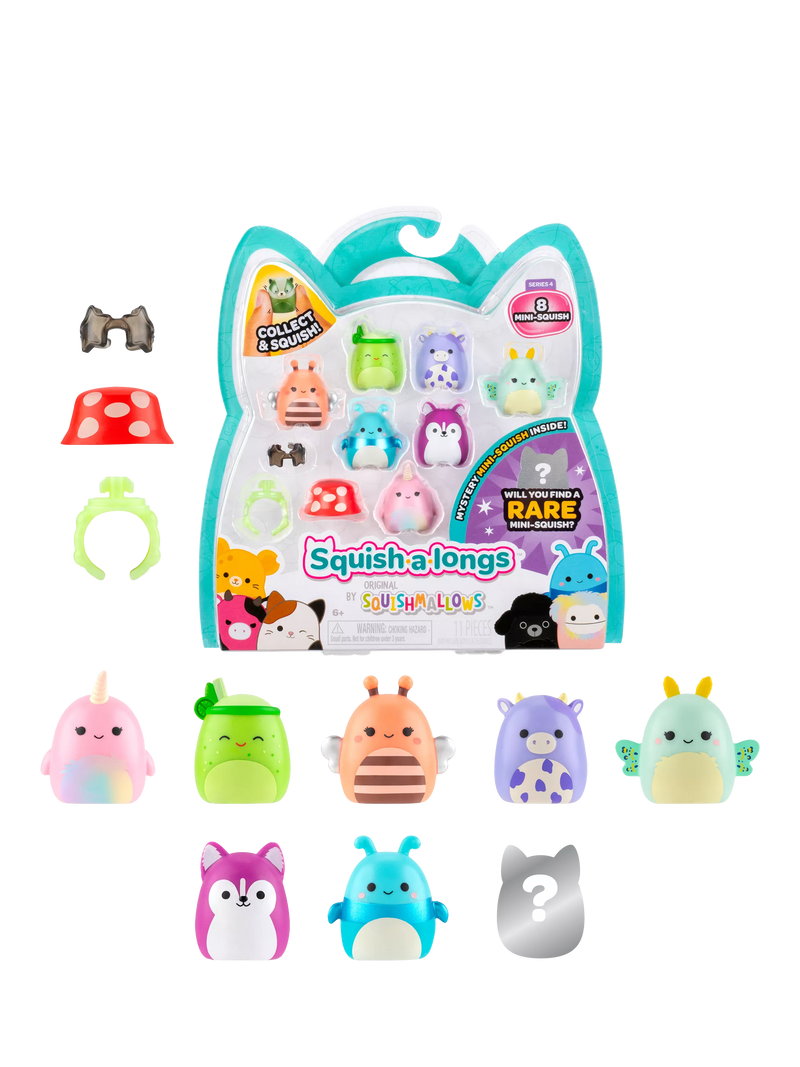 Squishmallows Squish-a-longs mini squish toy 8 pack, UK version