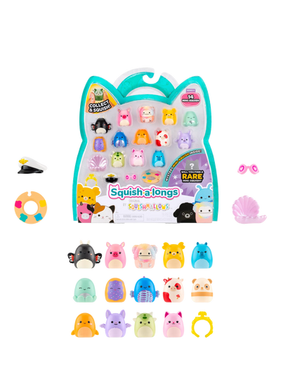John Lewis Squishmallows Squish-a-longs Mini-Squish Style 1 Wave 4 Collectible Toy Set Pack of 14- Buy online at McGrocer