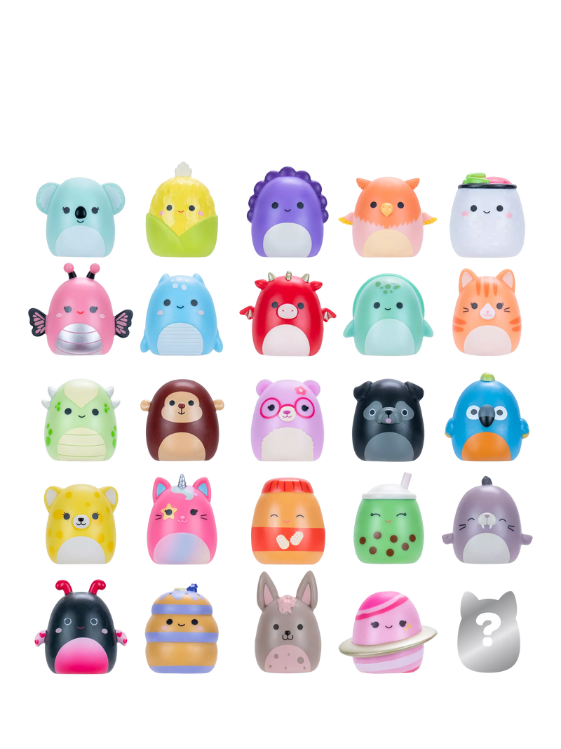 Squishmallows Squish-a-longs Mini-Squish toy pack of 25, UK version