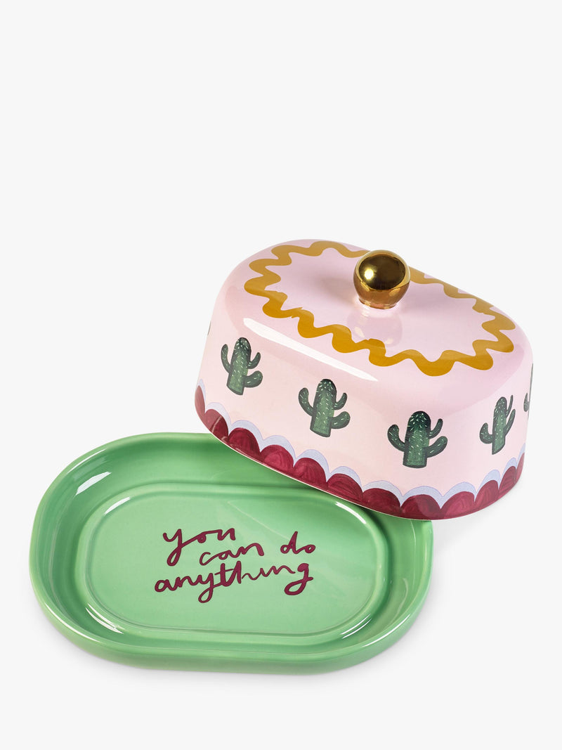 Eleanor Bowmer Electric Coast Stoneware Butter Dish, Multi