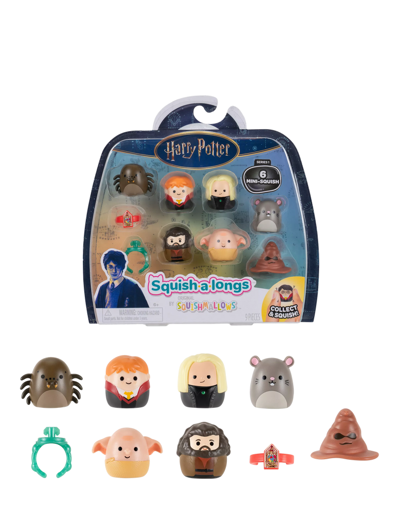 Squishmallows Harry Potter Squish-a-longs 6 mini-squish set - British product