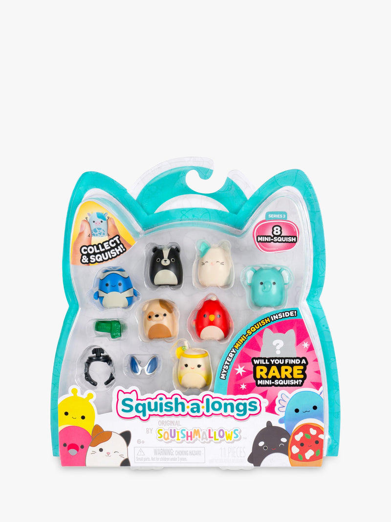 Squishmallows Squish-a-longs Mini-Squish 8 pack, imported from the UK