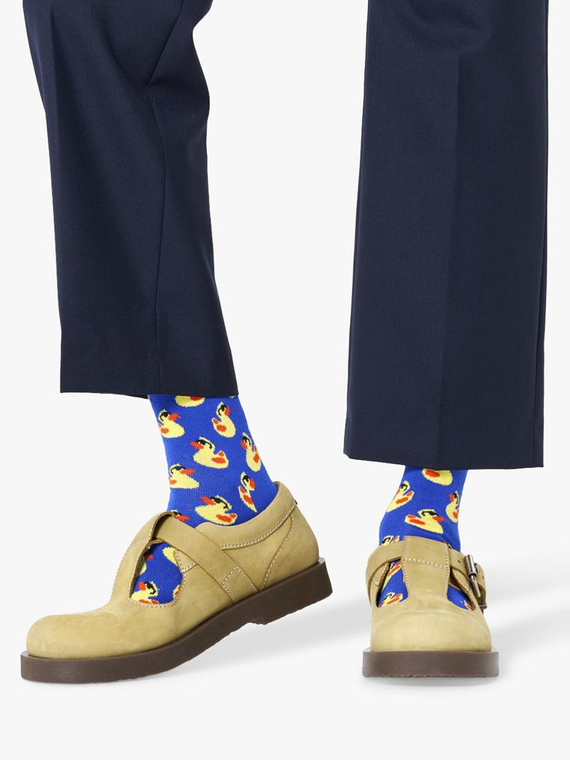 Happy Socks rubber duck socks blue one size (British brand)