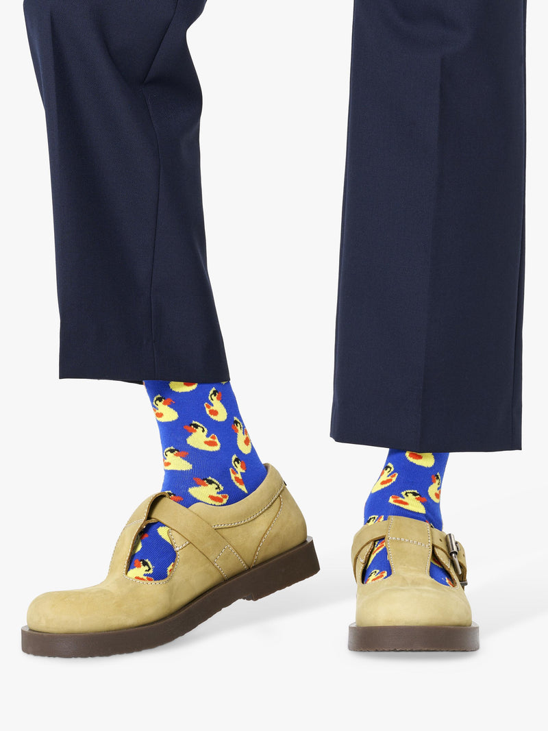 Happy Socks rubber duck socks blue one size (British brand)