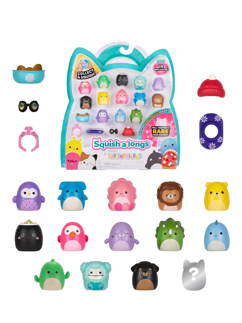 Squishmallows Squish-A-Longs mini squish pack of 14 one-inch - British product