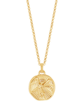 Dower & Hall gold vermeil St. Michael talisman necklace, imported from the UK
