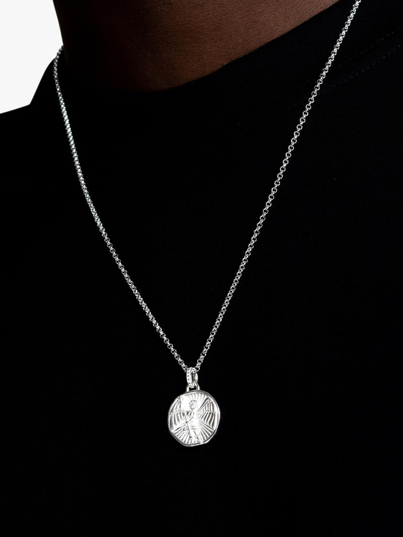 Dower & Hall St. Michael talisman necklace 55cm, imported from the UK