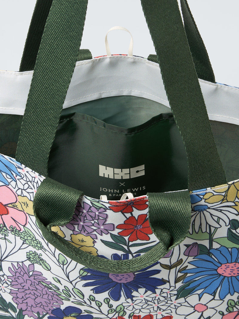John Lewis wildflowers tote bag multi recycled polyester, imported from the UK