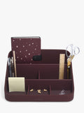 Stackers desk caddy with tray garnet, imported from the UK