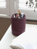 Stackers Garnet pen pot faux leather desk organiser, imported from the UK