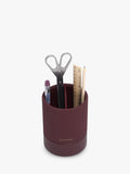 Stackers Garnet pen pot faux leather desk organiser, imported from the UK