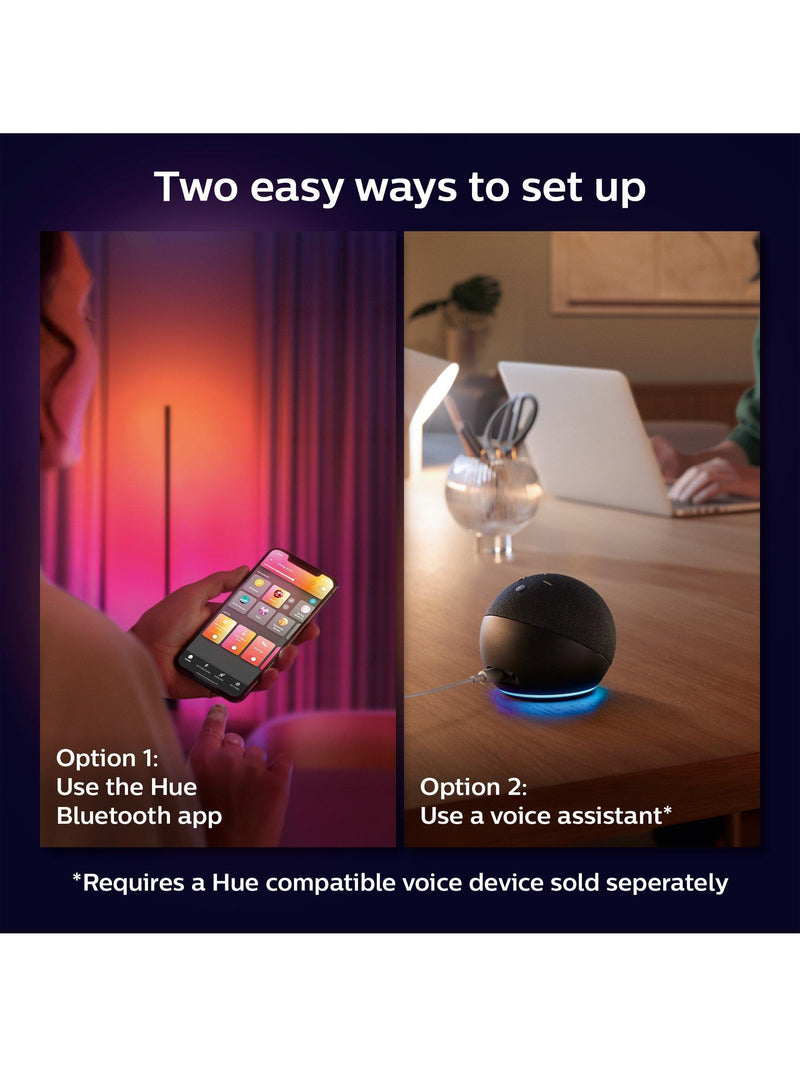 Philips Hue Signe Gradient Floor Lamp black pair, imported from the UK