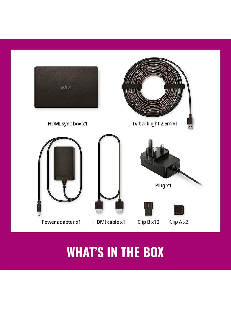 WiZ HDMI Sync Box TV Backlight for 55-65 TVs - British product