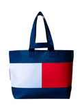 Tommy Hilfiger red white navy stripe tote bag - British product
