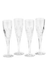 John Lewis Royal Doulton Highgate Cut Crystal Champagne Glass Flute Set of 4, 140ml, Clear- Buy online at McGrocer