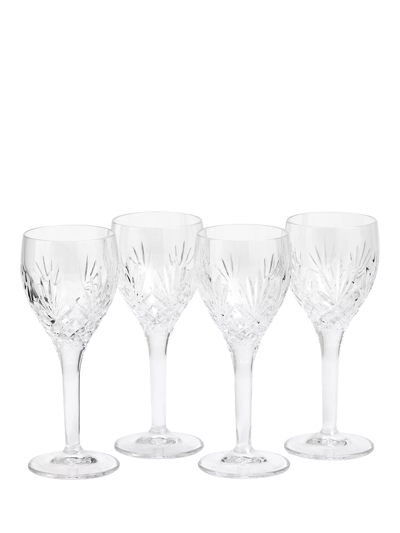 Royal Doulton Highgate cut crystal white wine glasses, UK version