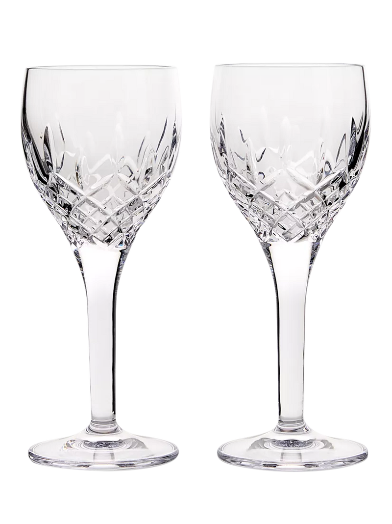 Royal Doulton crystal cut glass wine glasses set of 2, 250ml clear, imported from the UK