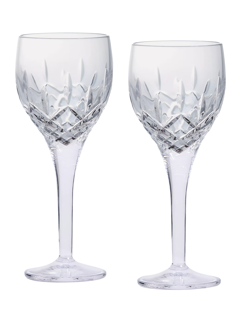 Royal Doulton crystal cut glass wine glasses set of 2, 250ml clear, imported from the UK