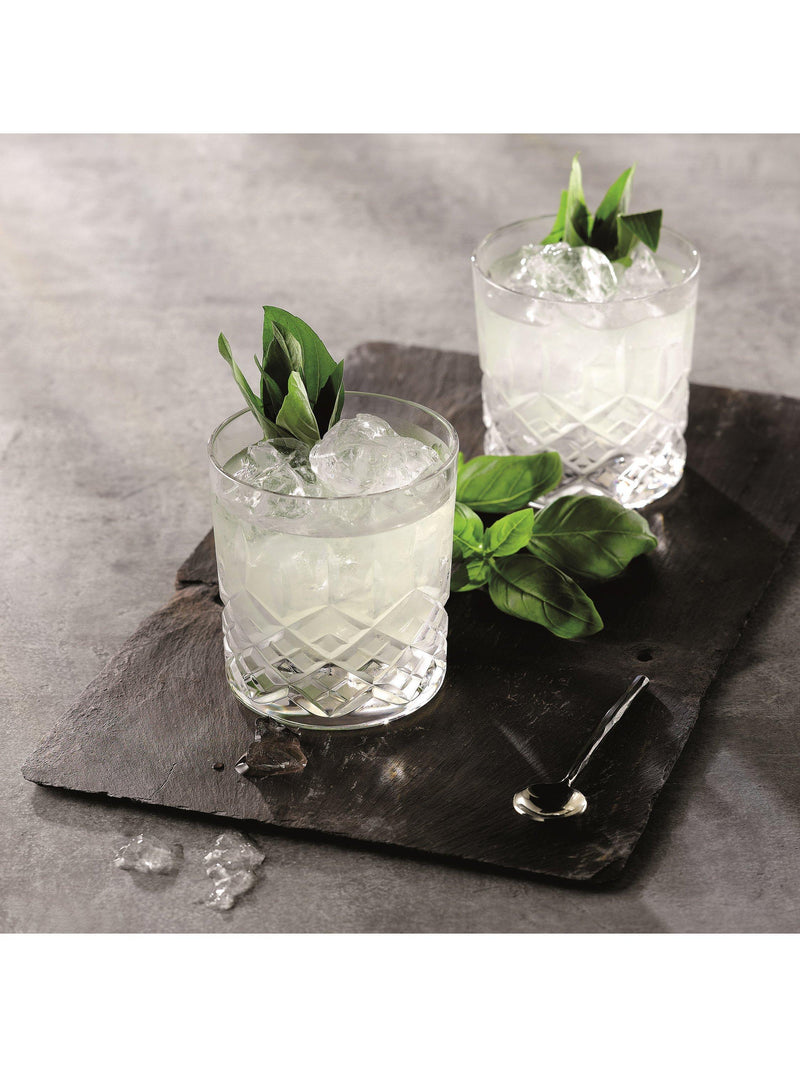 Royal Doulton crystal cut glass tumbler set of 2, 290ml clear, imported from the UK