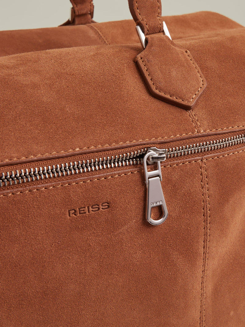 Reiss suede holdall bag tan - British product