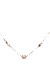John Lewis E.W Adams 9ct Gold Blush Pearl Necklace Gold/Pink 45cm- Buy online at McGrocer