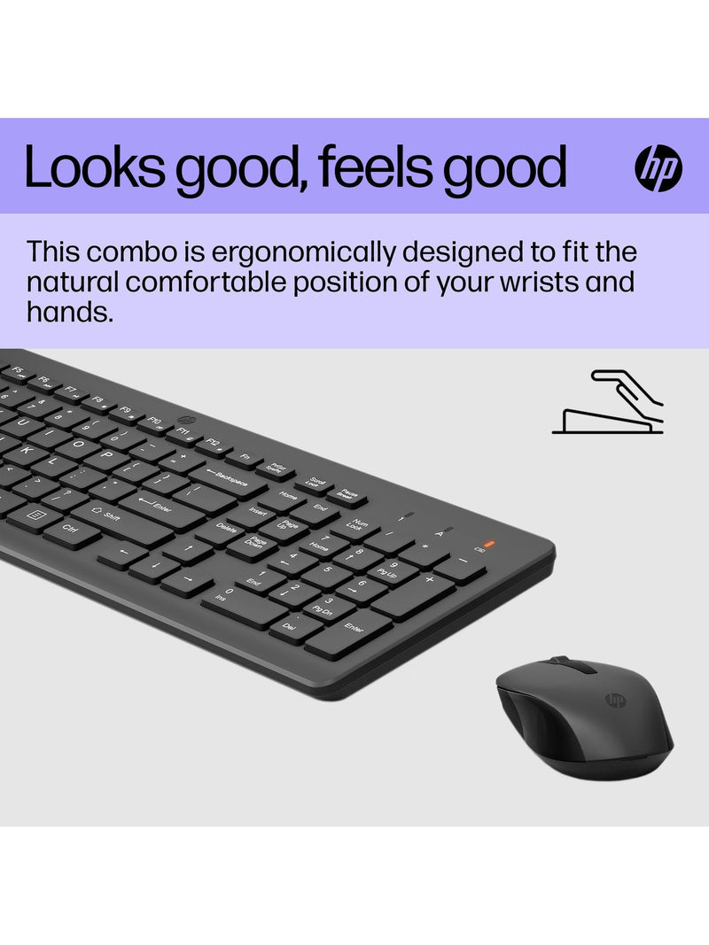 HP 330 wireless keyboard and mouse black, UK version
